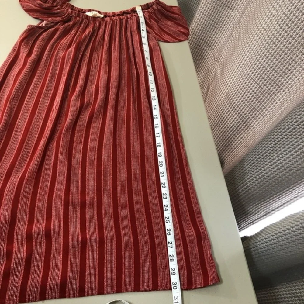 Everly Red Stripped Cap Sleeve Tunic‎ Size S